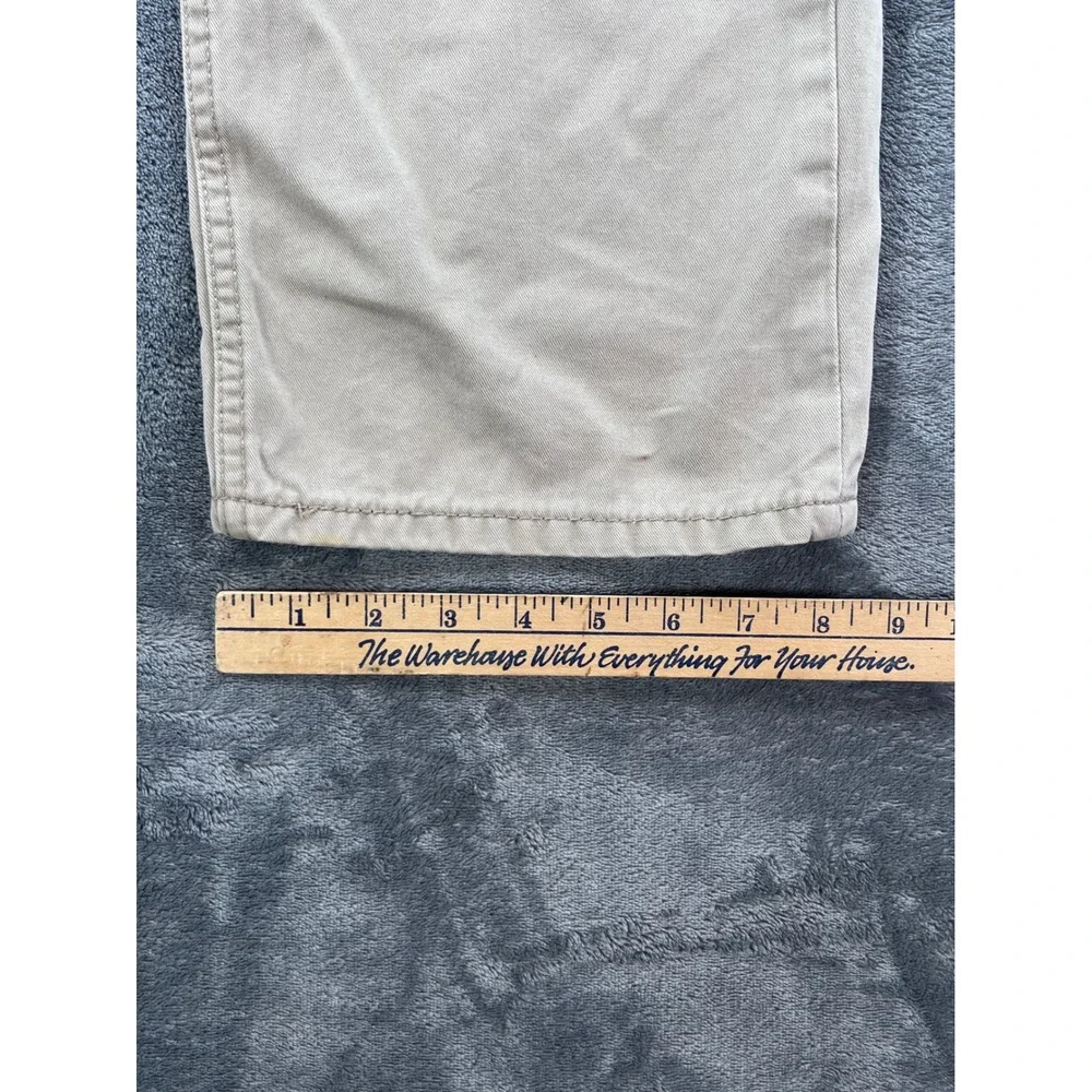 Levis 514 Straight Fit Khaki Tan Pants Mens 36x32 Cotton Twill 00514-0407
